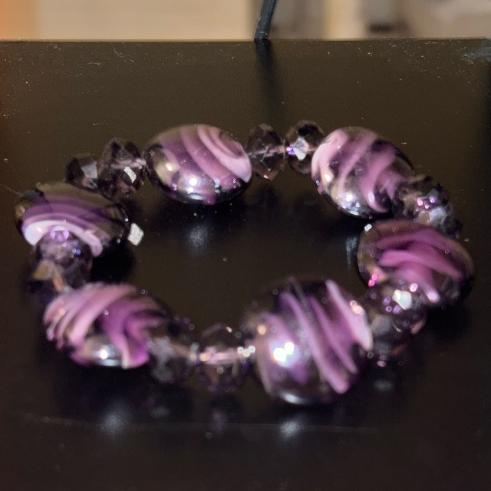 Glass bead streach bracelet